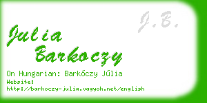 julia barkoczy business card