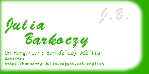 julia barkoczy business card